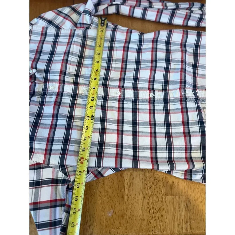 Thom Browne Plaid Print Long Sleeve Button Down Shirt Womens Size XS - Picture 7 of 9